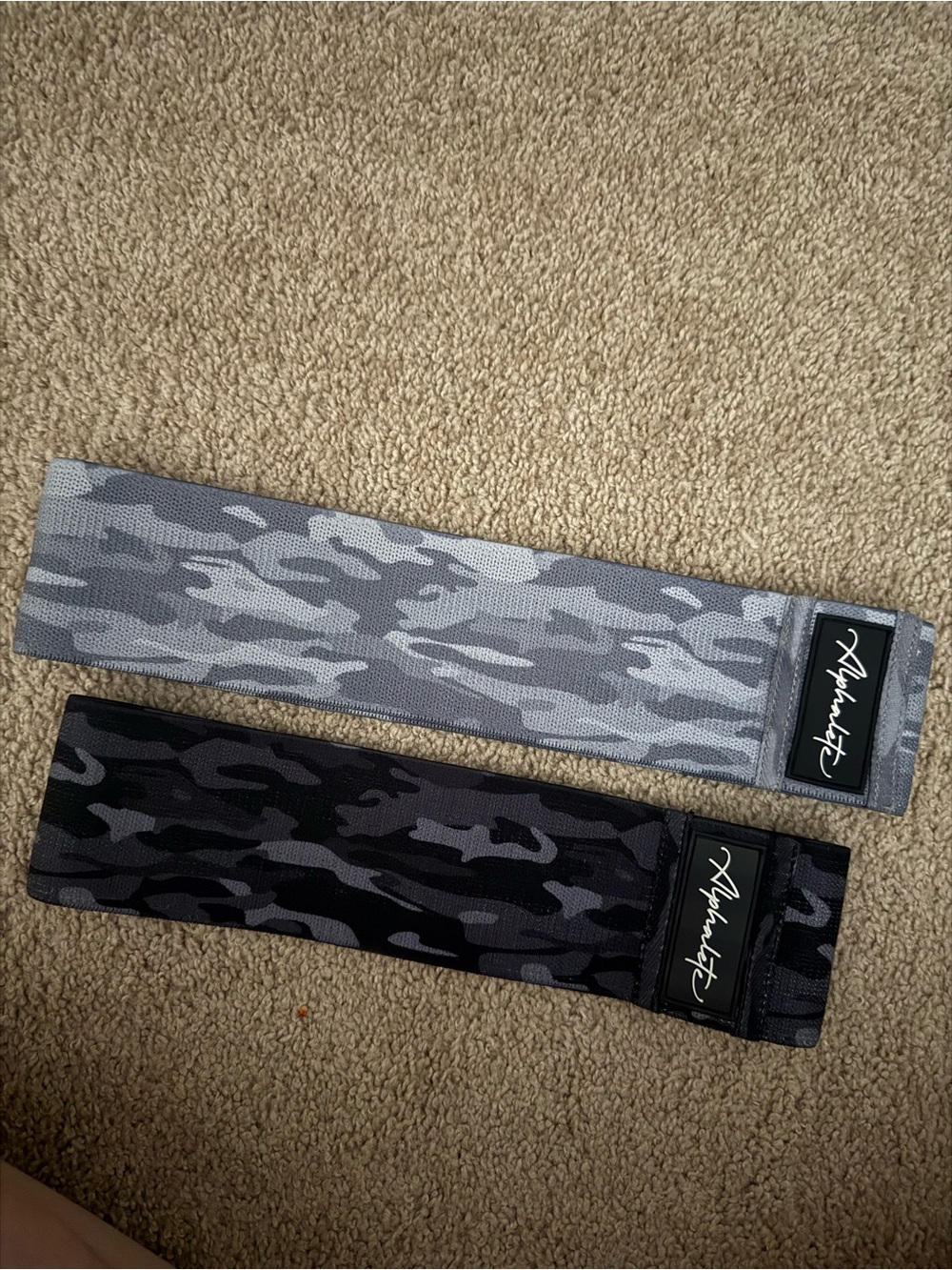 Alphalete Camo Resistance Loop Bands - Light Gray & Charcoal